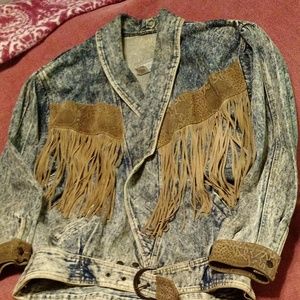 Venezia Jean Jack with Leather fringe